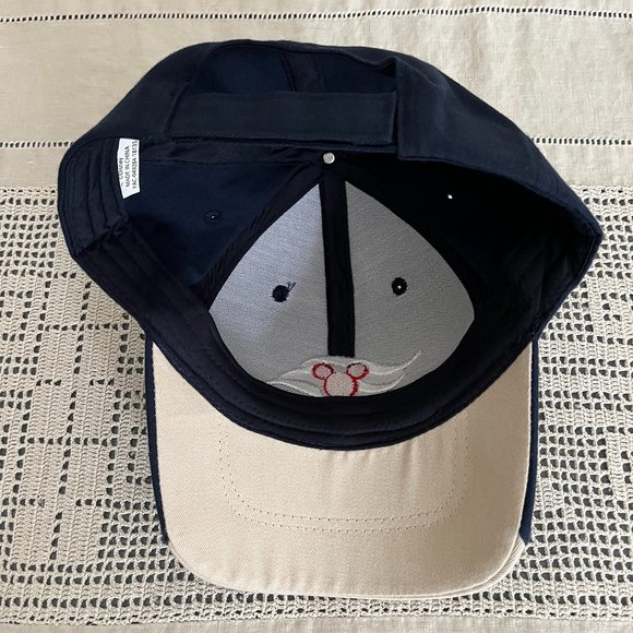 Disney Cruise Line Mickey Mouse adjustable baseball hat navy, beige, white & red - Picture 6 of 8